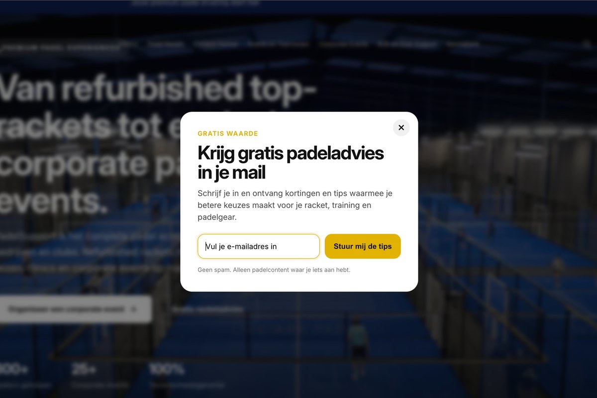 Padel Support platform